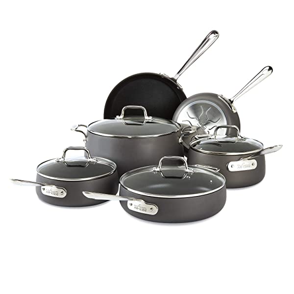 All-Clad-HA1-Hard-Anodized-Nonstick-Cookware-Set-10-Piece-Induction-Pots-and-Pans-Black-B016SJHAOA